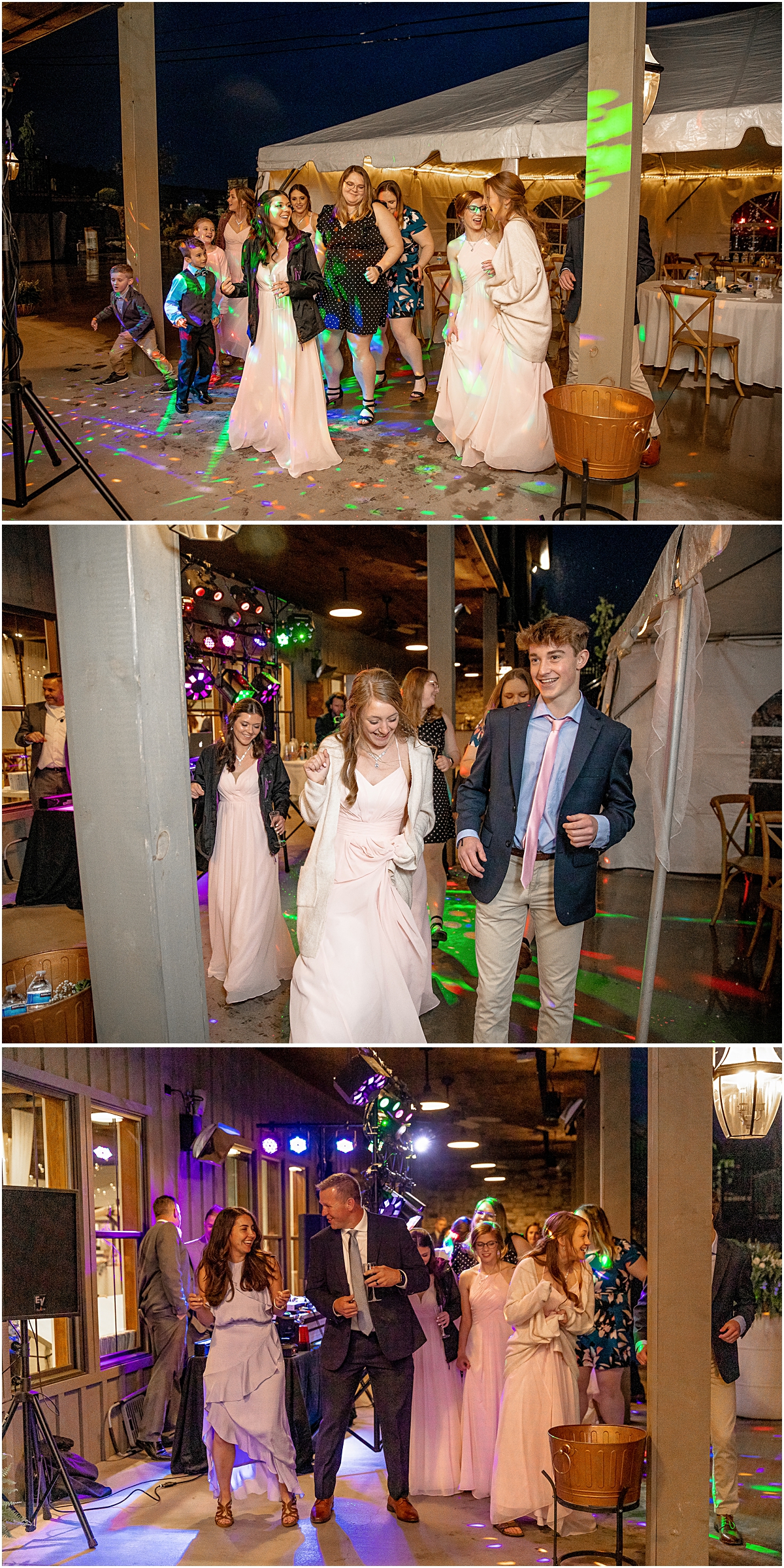 Family dancing during Weyers Cave VA Wedding